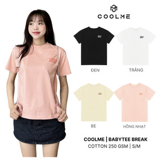 Áo thun baby tee TAKE A BREAK/Coolme, áo baby tee nữ basic chất liệu cotton cao cấp co dãn 2 chiều