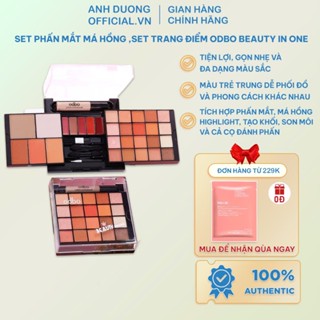 Set Phấn Mắt Má Hồng,Set Trang Điểm Gồm Phấn Mắt,Má Hồng,Son,Che Khuyết Điểm ODBO BEAUTY IN ONE OD1006
