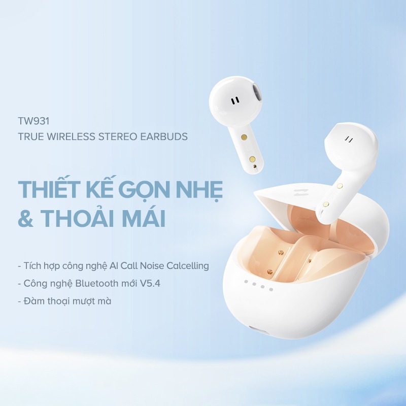 Tai Nghe TWS HAVIT TW931, Thiết kế công thái học, BT 5.4 Công nghệ Chống ồn, Nghe Đến 6H - Chính Hãng bảo hành 12 tháng | BigBuy360 - bigbuy360.vn