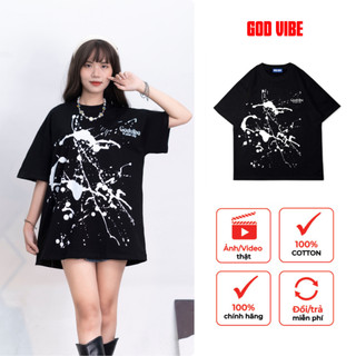 Áo thun Local Brand GOD VIBE Phong Cách Unisex Form Rộng Tay Lỡ GTK96