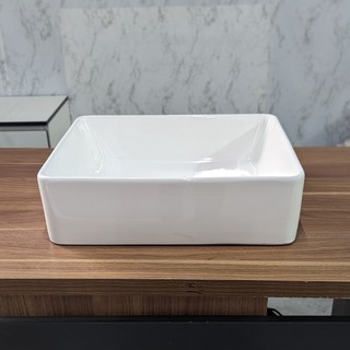 Chậu rửa mặt - Lavabo chữ nhật đặt bàn 610 (KT 48x37cm)