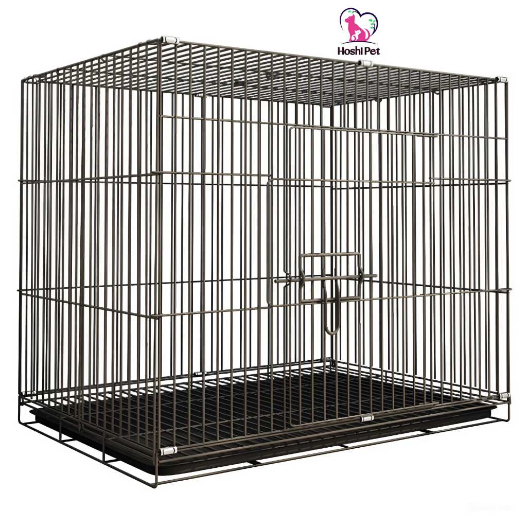 [HOẢ TỐC] Chuồng Chó Mèo Sơn Tĩnh Điện Dạng Chuồng Gấp Gọn S M L - Hoshi Pet