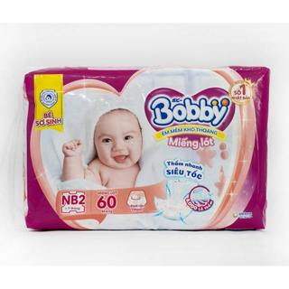 Bỉm/Tã giấy Bobby Newborn 2 siêu thoáng (60 miếng)