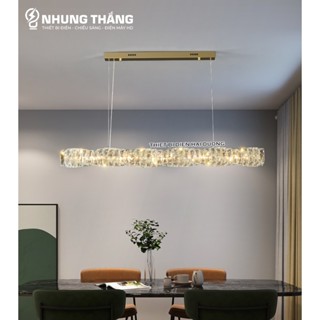  Đèn Thả Pha Lê Thủy Tinh Cao Cấp TBD-841 - Dài 120cm,150cm - Decor Phong Cách Sang Trọng Bàn Ăn Phòng Bếp -3 Chế Độ Sáng 