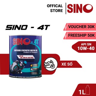 Dầu nhớt xe số 4 kỳ cao cấp Saigon Petro - Sino 4T SN 10W-40, Dung tích 0.8 lít/1 lít