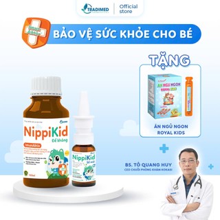 Combo Sổ Mũi - Tăng Đề Kháng NippiKid - Tradimed Pharma, Hỗ Trợ Giảm Sổ Mũi, Nghẹt Mũi, Bổ Sung Đề Kháng Cho Bé