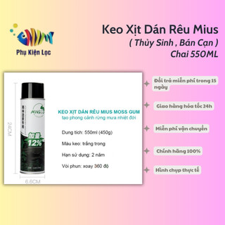 Keo Xịt Dán Rêu Mius ( Thủy Sinh , Bán Cạn ) - Chai 550ML