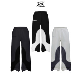 Quần dài Nam Nữ PC BRAND - Planet Crack - Iconic Sweatpants Xám/Kem/Đen Chân Cua 440gsm