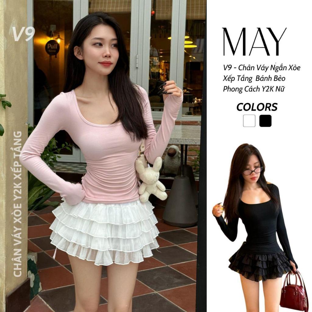 V9 - Chân Váy Ngắn Xòe Xếp Tầng  Bánh Bèo Phong Cách Y2K Nữ | BigBuy360 - bigbuy360.vn