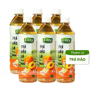 Lốc 6 chai Trà COZY nhiều vị 455ml