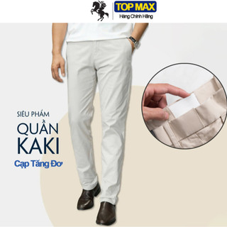Cạp Tăng Đơ Quần KaKi, Phom Suông,Thương Hiệu TOPMAX. Quần Nam Chất Vải Co Giãn,Mịn Đẹp.
