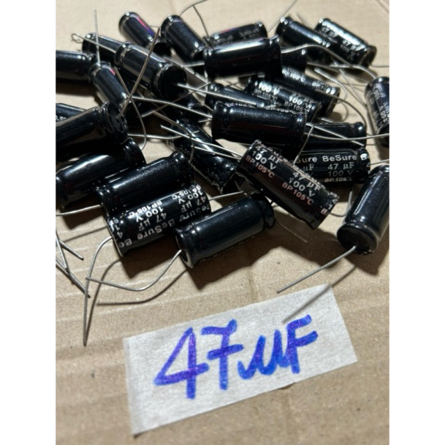 10     con    tụ    loa     47uf     100V    hai    đầu