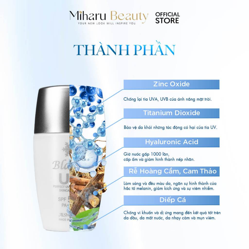 Sữa chống nắng vật lý dành cho da dầu và da nhạy cảm - Blanc2 UV Care SPF50+ PA++++ 30ml | BigBuy360 - bigbuy360.vn