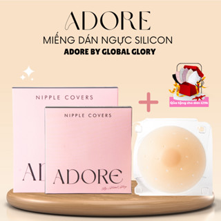 Miếng dán ngực Silicon ADORE tàng hình cao cấp có lỗ thoáng khí chống mồ hôi, siêu mỏng nhẹ tái sử dụng nhiều lần