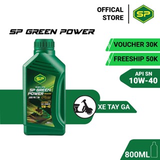 Dầu nhớt xe ga Saigon Petro - SP Green Power Scooter Plus 10W40, API SN, Dầu tổng hợp 100%