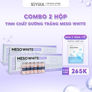 Combo 2 Hộp Tinh Chất Dưỡng Trắng Da Meso White SEYOUL dưỡng ẩm tại nhà hỗ trợ mịn da, trắng da
