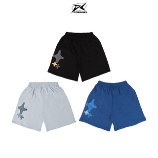 Quần Short Nam Nữ PC BRAND - PLANET CRACK - TEAR SHORTS Grey/Blue/Black Họa tiết In Nổi