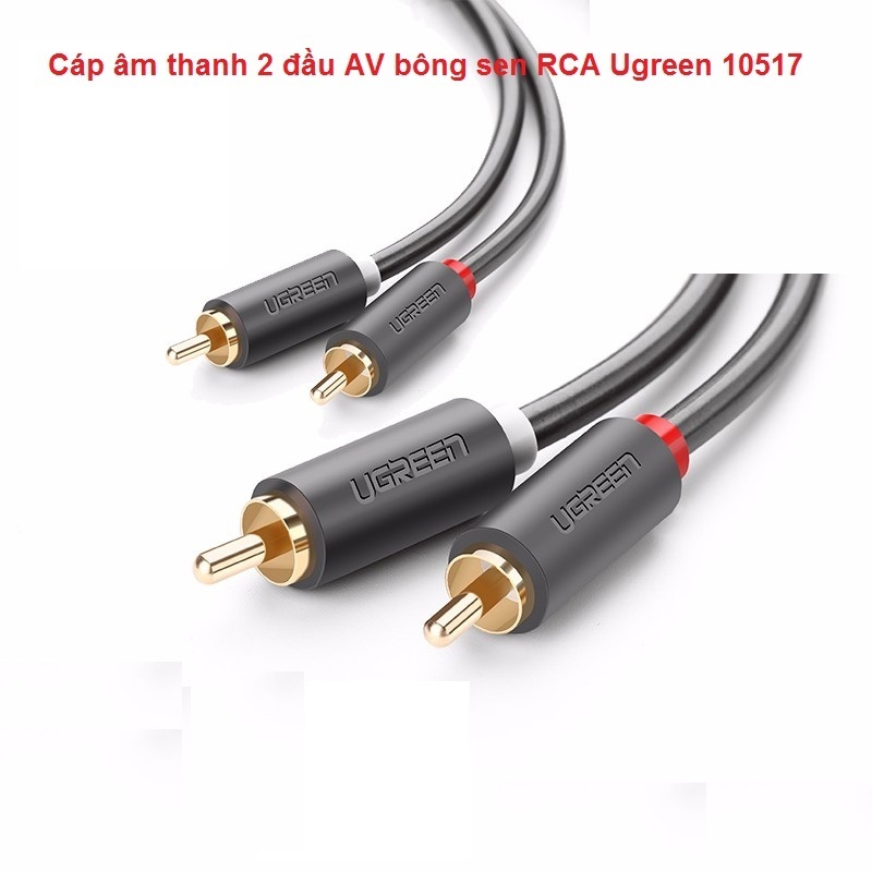 Cáp âm thanh 2 đầu AV bông sen RCA Ugreen 10517 (dài 1.5m)
