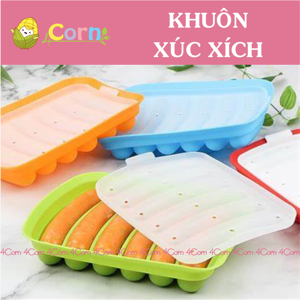 Khuôn silicon làm xúc xích cho bé
