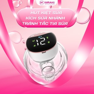 Máy Hút Sữa Rảnh Tay Niraki NK-373, Máy Hút Sữa Không Dây Gọn Nhẹ Với Màn Hình Led Hiển Thị 4 Chế Độ 12 Cấp Độ