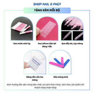 Nail box thiết kế họa tiết thú nổi dễ thương mẫu mới tặng kèm keo dũa