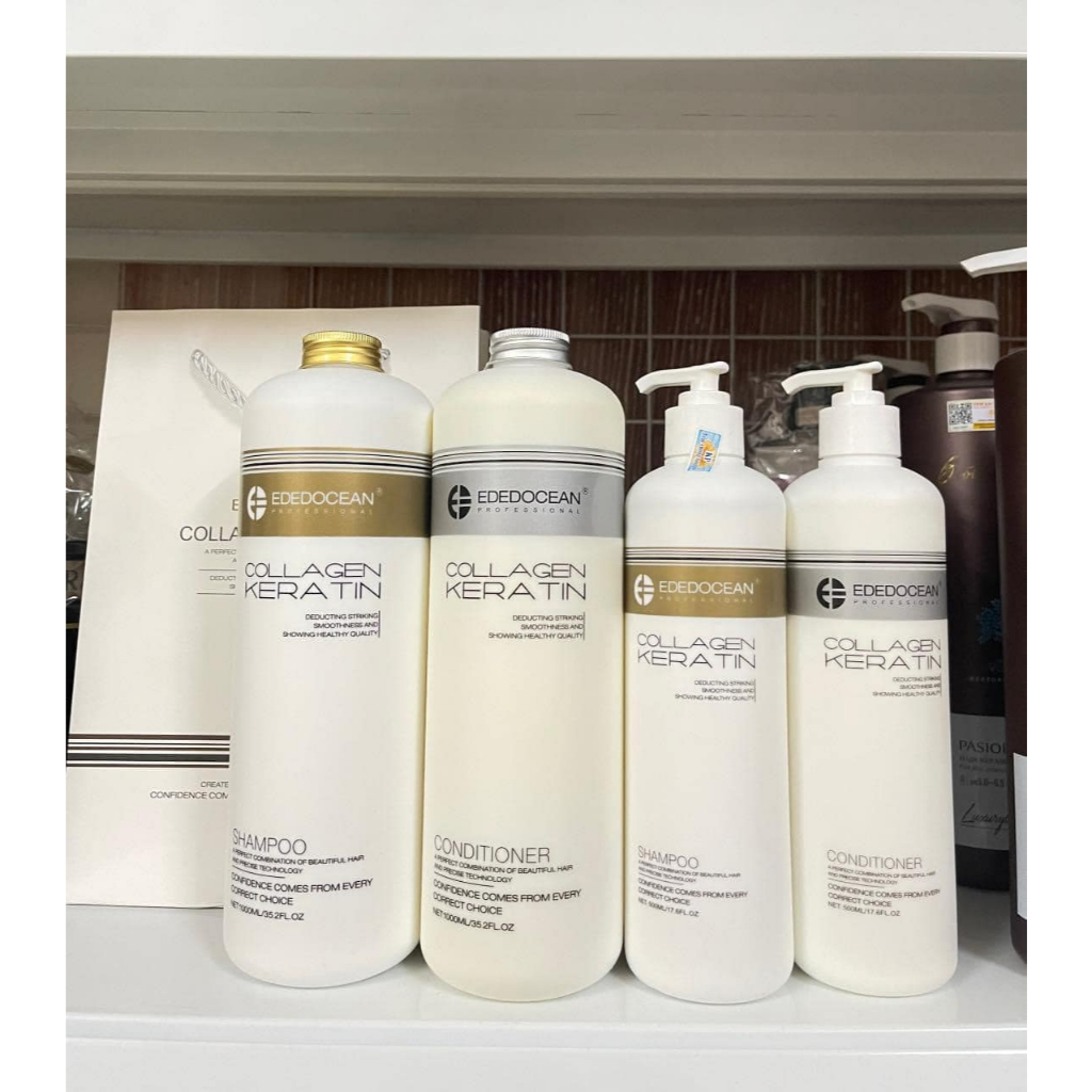 DẦU GỘI XẢ EDOCEAN PLUS COLLAGEN KERATIN 500ml - 1000ml