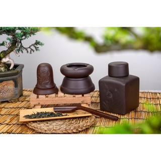 Bộ ấm chén tử sa Bát Tràng dáng  ALADIN