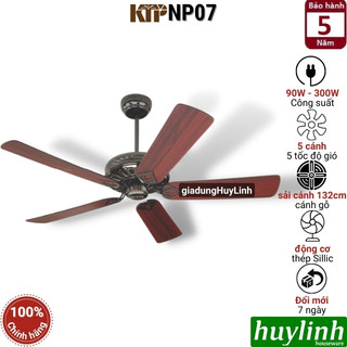 Quạt trần cánh gỗ kim thuận phong ktp np07