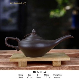 Bộ ấm chén tử sa Bát Tràng dáng  ALADIN