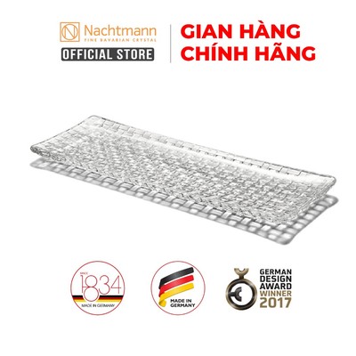 Đĩa pha lê Nachtmann Bossa Nova Rectangular 42cm. Hàng chính hãng.
