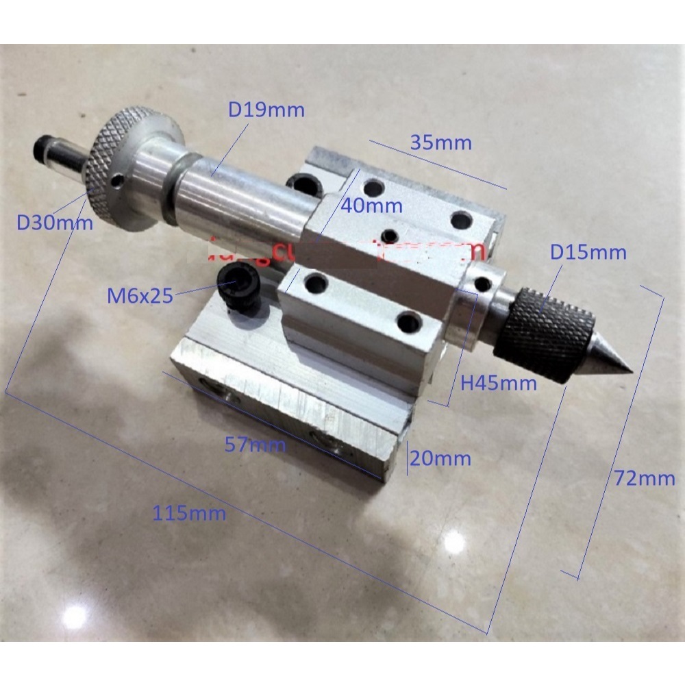 Bộ chống tâm máy tiện mini