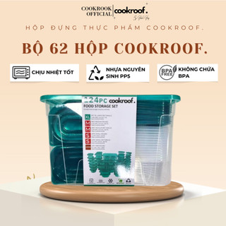 (Hộp Mỏng) Bộ 62 Hộp 6 Size Kèm Nắp Chất Liệu Nhựa PP5 Dùng Được Cho Lò Vi Sóng