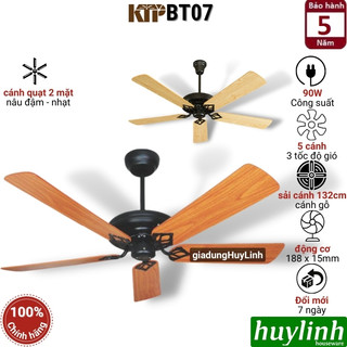 Quạt trần cánh gỗ kim thuận phong ktp bt07