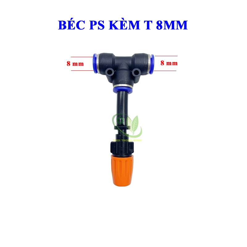 Béc phun sương đơn kèm T 8mm