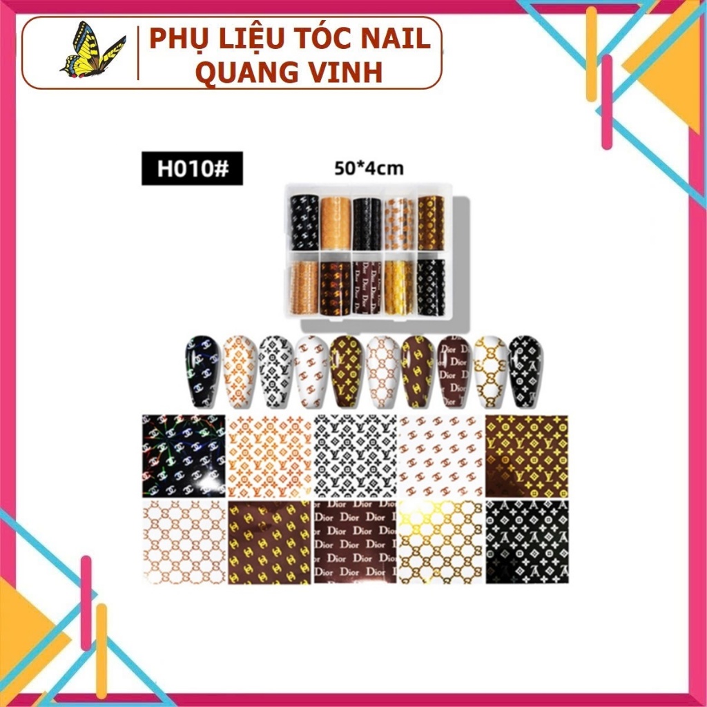 Foil phôi dán móng các loại (10 mẫu)