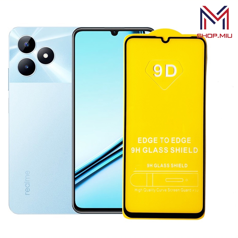 Kính cường lực 9D Realme Note 50 full màn tặng giấy lau kính