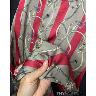 ĐẦM chữ A LATIN_satin lụa ( #bầu Bí mặc được )