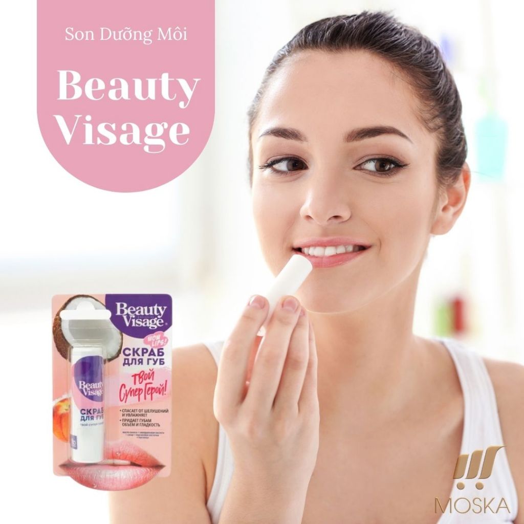 Son Dưỡng Hồng Môi, Chống Nứt Khô Môi Giúp Môi Căng Bóng, Mềm Mịn Beauty Visage 3,| Moska Shop