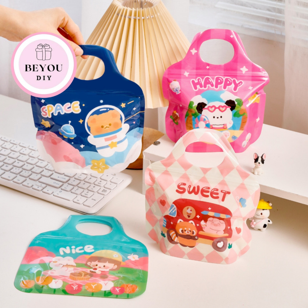 Túi Zip Gói Quà Hoạt Hình, Túi Đựng Quà Tặng Phụ Kiện - BEYOU