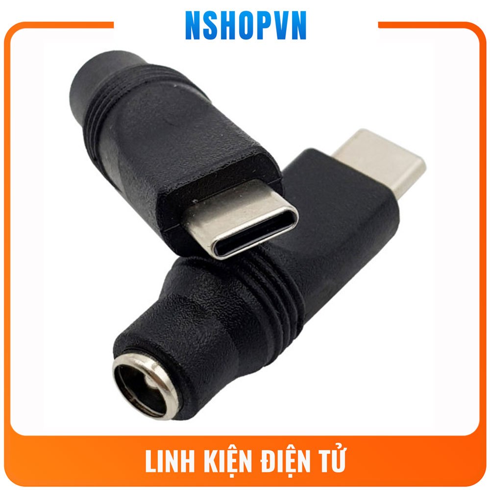 Đầu chuyển đổi DC 5.5x2.1mm sang USB type C