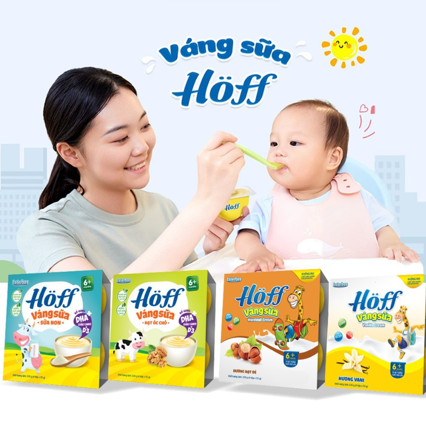 Váng Sữa Hoff Mix 4 Vị Vani Hạt Dẻ Sữa Non Óc Chó Cho Bé Từ 6 Tháng Tuổi Giàu Protein Shop Mẹ Bí Đỏ