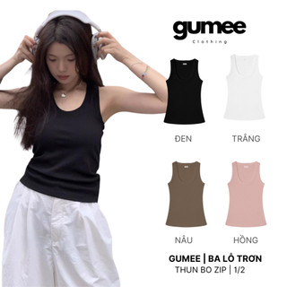 Áo ba lỗ nữ bigsize ôm body, áo tanktop 2 dây thể thao form rộng chất thun zip cotton cao cấp mát mềm mịn - Gumee