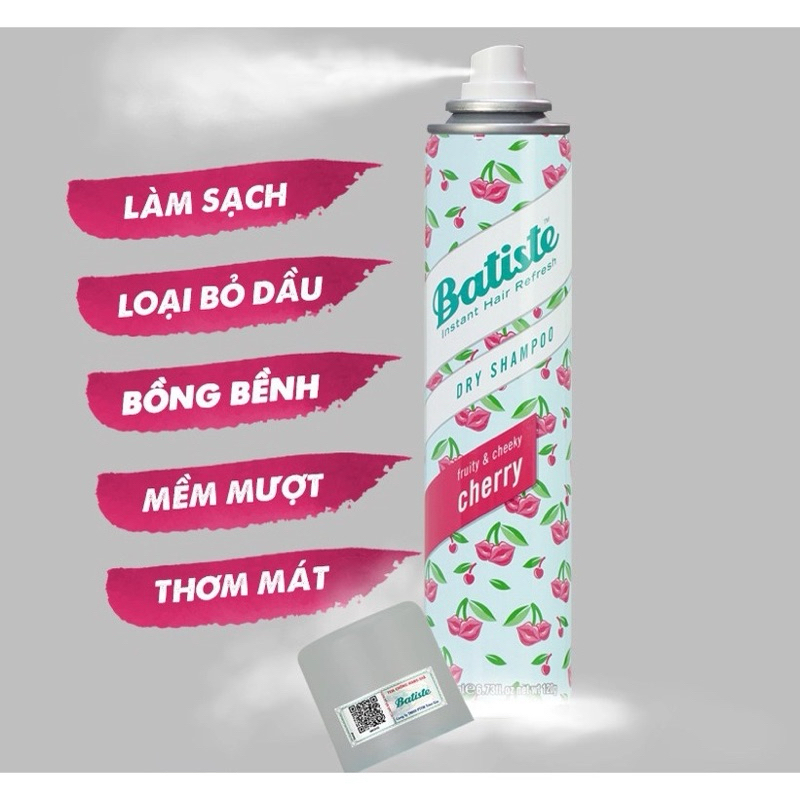 Dầu gội khô Batiste Dry Shampoo