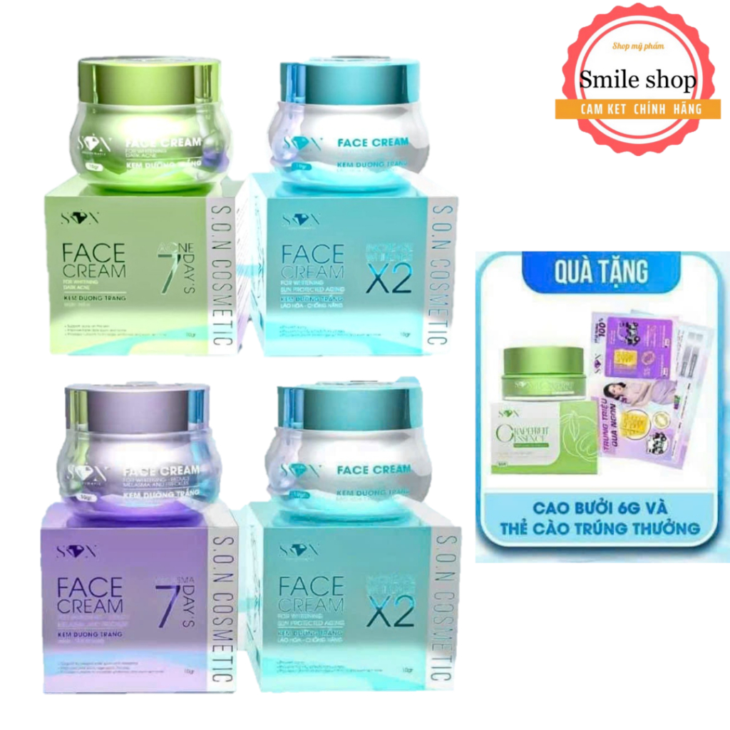 Combo Face NÁM - MỤN - DƯỠNG TRẮNG CHUYÊN SÂU - SON GROUP