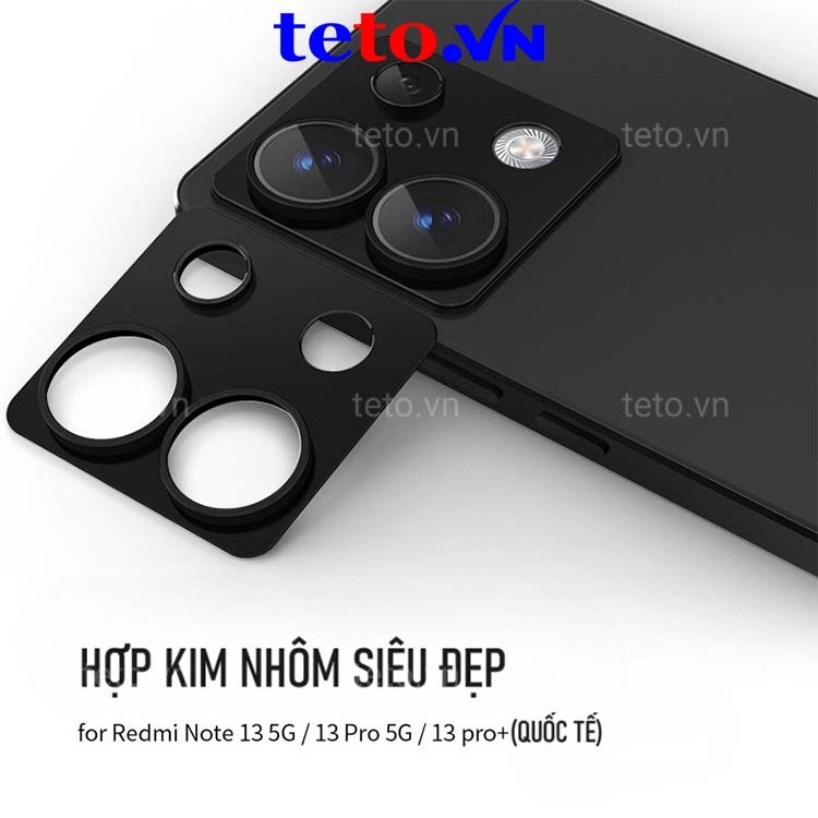 Miếng Kim Loại Bảo Vệ Camera Redmi Note 13 Pro 5G/ Note 13 Pro+ 5G / Note 13 4G, HỢP KIM NHÔM Cao cấp, chống trầy xước