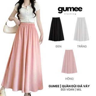 Quần ống rộng vải đũi bigsize nữ Gumee, quần đũi suông dáng dài ống xòe giả váy phong cách Hàn Quốc