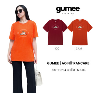 Áo thun nữ chất mát nhiều màu, áo phông nữ form vừa basic vải 100% cotton cao cấp trắng đen hồng be xanh - PANCAKE
