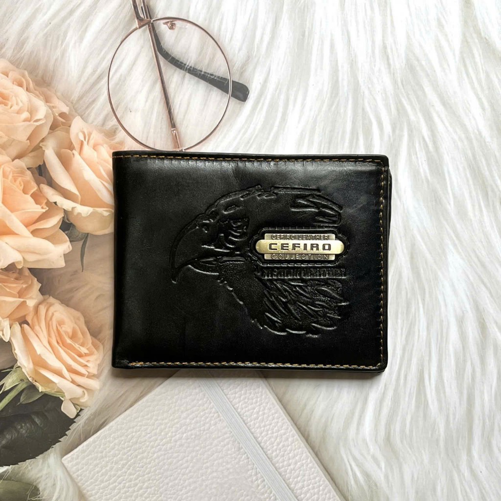 Ví nam bóp nam da bò thật cao cấp cefiro dáng đứng ngang đẹp CF01