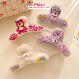 Kẹp Tóc Càng Cua Phủ Lông Gấu Lotso / Thỏ Barbie Hottrend