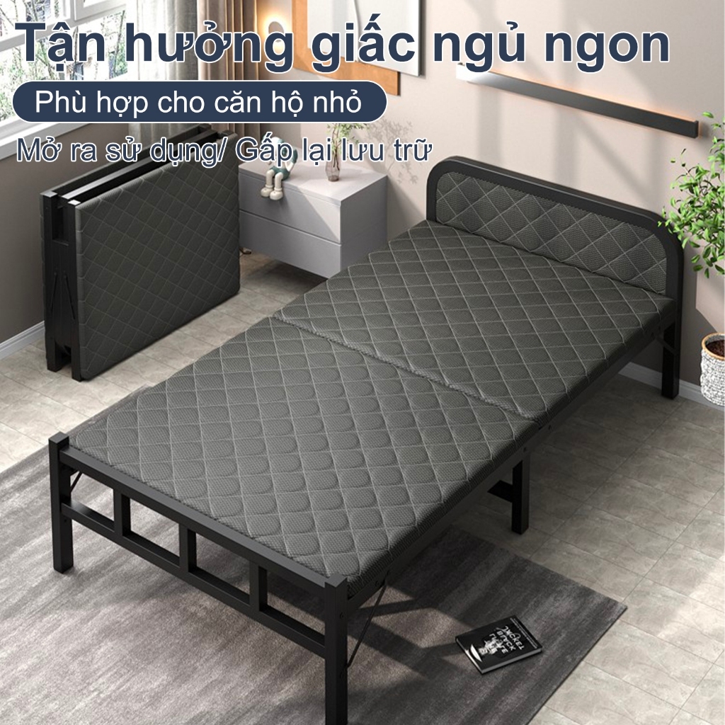 ALVIN 1.9m Giường Gấp Gọn giường gấp gọn văn phòng,xếp khung thép chắc chắn giường xếp đa năng | BigBuy360 - bigbuy360.vn